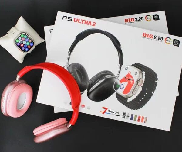 P9 ULTRA 2 SMART WATCH COMBO WITH HEADPHONES